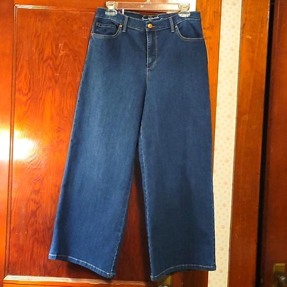 🆕️ Gloria Vanderbilt Wide Leg Classic Rise Crop Length Jeans Size 8 - Picture 1 of 9